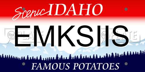 EMKSIIS Idaho License Plate