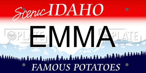 EMMA Idaho License Plate