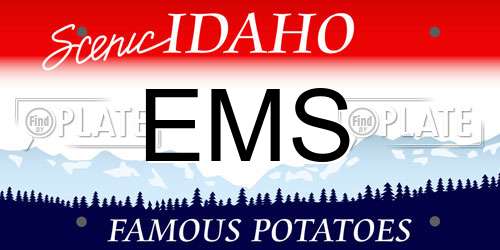 EMS Idaho License Plate