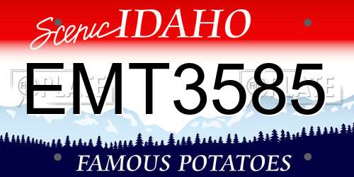 EMT3585 Idaho License Plate