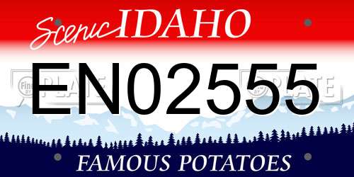 EN02555 Idaho License Plate