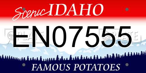 EN07555 Idaho License Plate