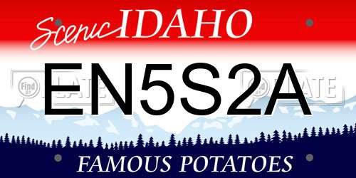 EN5S2A Idaho License Plate