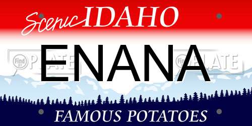 ENANA Idaho License Plate
