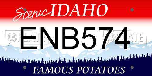 ENB574 Idaho License Plate