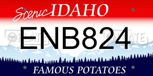 ENB824 Idaho License Plate