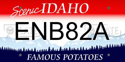 ENB82A Idaho License Plate