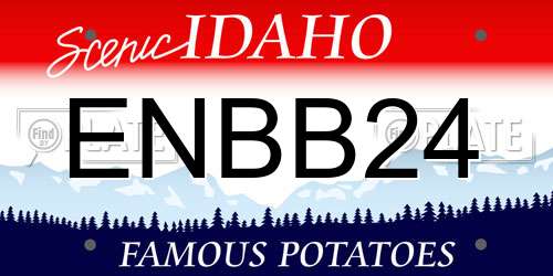 ENBB24 Idaho License Plate