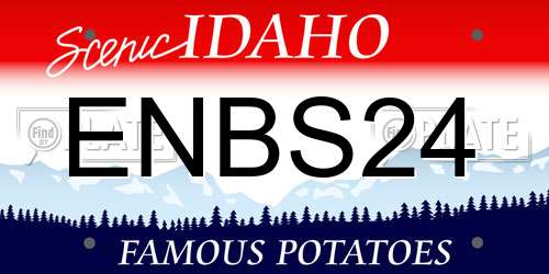 ENBS24 Idaho License Plate