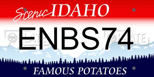 ENBS74 Idaho License Plate