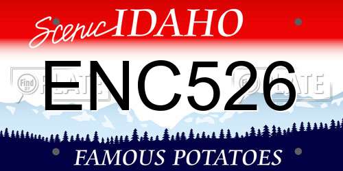 ENC526 Idaho License Plate