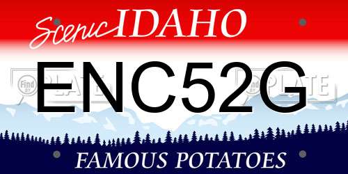 ENC52G Idaho License Plate