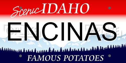 ENCINAS Idaho License Plate