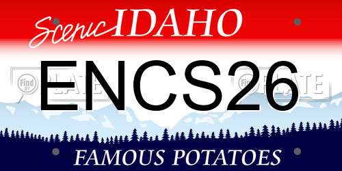 ENCS26 Idaho License Plate
