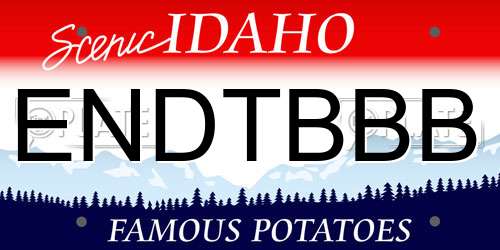 ENDTBBB Idaho License Plate