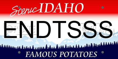 ENDTSSS Idaho License Plate