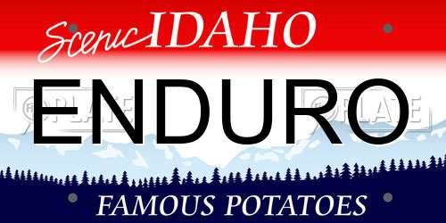 ENDURO Idaho License Plate