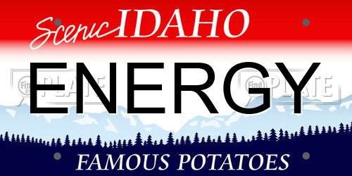 ENERGY Idaho License Plate