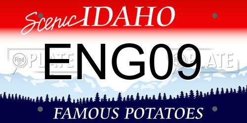 ENG09 Idaho License Plate