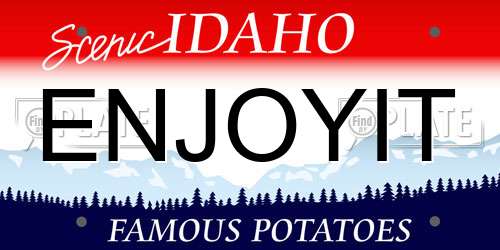 ENJOYIT Idaho License Plate