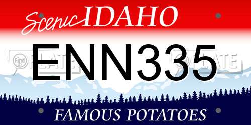 ENN335 Idaho License Plate