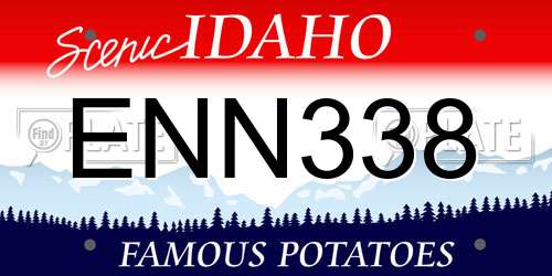 ENN338 Idaho License Plate