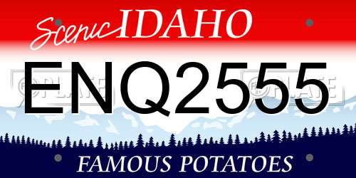 ENQ2555 Idaho License Plate