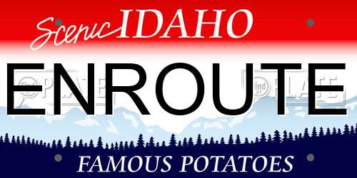 ENROUTE Idaho License Plate