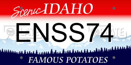 ENSS74 Idaho License Plate