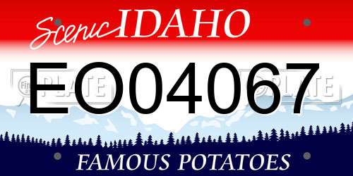 EO04067 Idaho License Plate