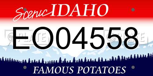 EO04558 Idaho License Plate