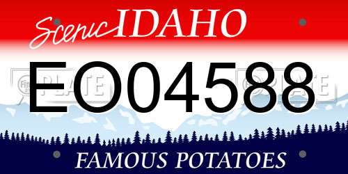 EO04588 Idaho License Plate