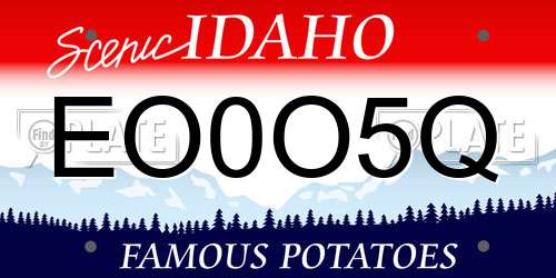 EO0O5Q Idaho License Plate
