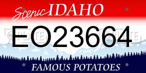 EO23664 Idaho License Plate