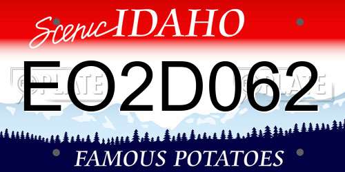 EO2D062 Idaho License Plate