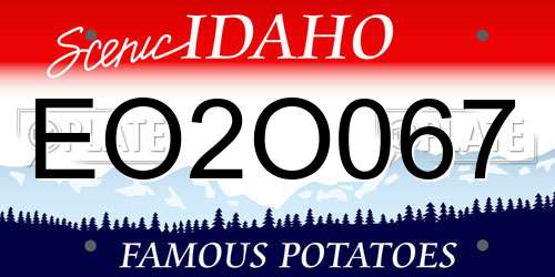 EO2O067 Idaho License Plate