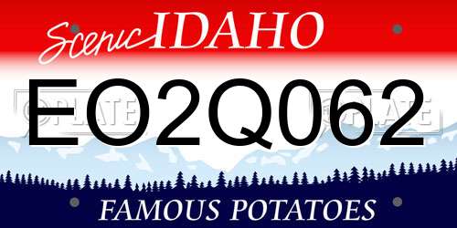 EO2Q062 Idaho License Plate