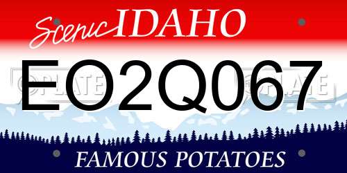 EO2Q067 Idaho License Plate