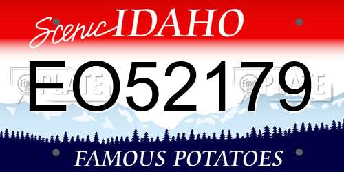 EO52179 Idaho License Plate