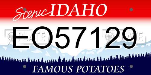 EO57129 Idaho License Plate