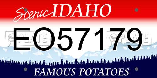 EO57179 Idaho License Plate