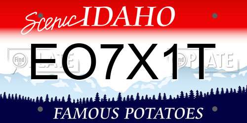 EO7X1T Idaho License Plate