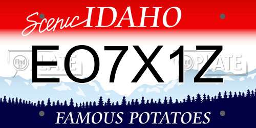 EO7X1Z Idaho License Plate