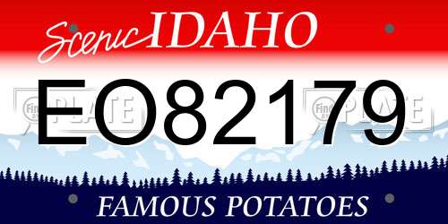 EO82179 Idaho License Plate