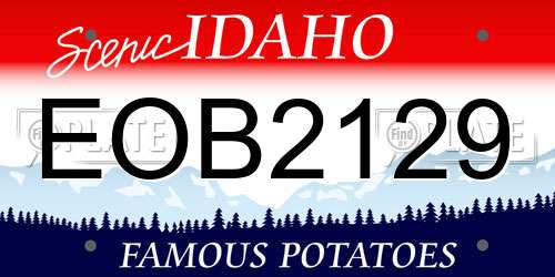 EOB2129 Idaho License Plate