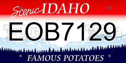 EOB7129 Idaho License Plate