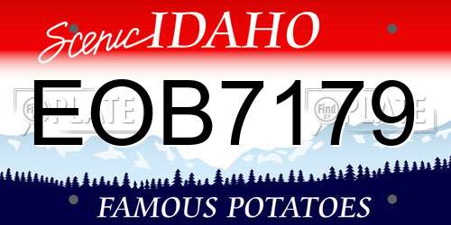 EOB7179 Idaho License Plate