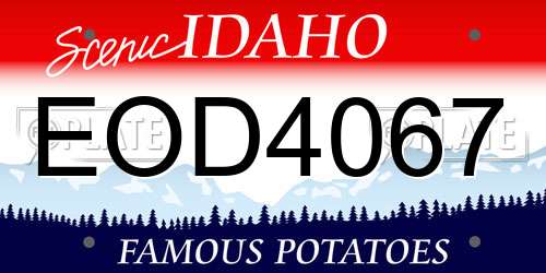 EOD4067 Idaho License Plate