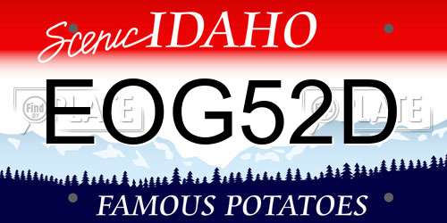 EOG52D Idaho License Plate