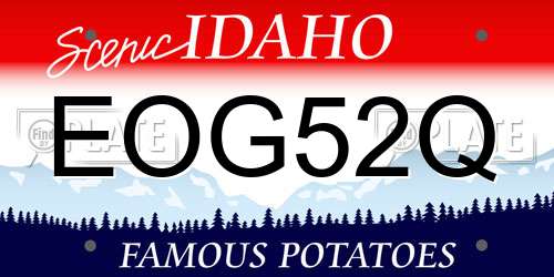 EOG52Q Idaho License Plate